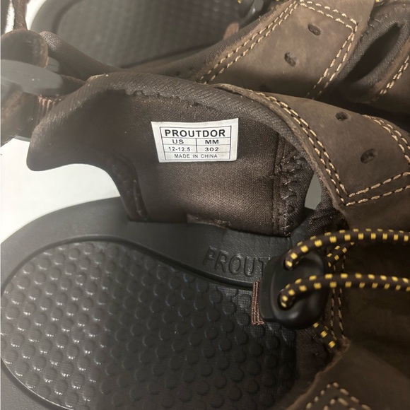 Proutdor sandals men's size 12-12.5 brown new - Picture 3 of 4